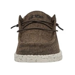 Wally Linen - Dark Brown -Heydude Store 112471628 WALLY ECO LINEN DARK BROWN LEFT 4