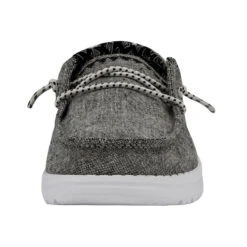 Wendy Youth Chambray - Onyx 11 Wendy Youth Chambray - Onyx -Heydude Store 130124203 WENDY YOUTH CHAMBRAY ONYX LEFT 4