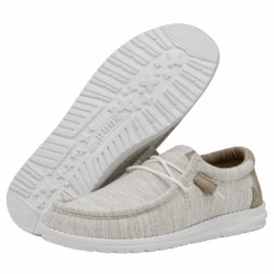 Heydude Hey Dude Men's Wally Ascended Woven Ivory Coast -Heydude Store 40002 1JU WALLYASCENDWOVEN IVORYCOAST PAIRBOTTOM