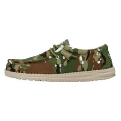Heydude Hey Dude Men's Wally Ripstop Multi Camo -Heydude Store 40004 9CQ WALLYCAMOUFLAGE MULTICAMO LEFTSIDE