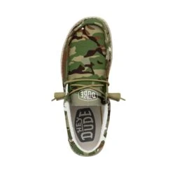 Heydude Hey Dude Men's Wally Ripstop Multi Camo -Heydude Store 40004 9CQ WALLYCAMOUFLAGE MULTICAMO LEFTTOP