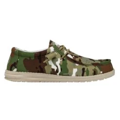 Heydude Hey Dude Men's Wally Ripstop Multi Camo -Heydude Store 40004 9CQ WALLYCAMOUFLAGE MULTICAMO RIGHTSIDE