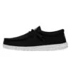 Wally Slub Canvas - Black 2 Wally Slub Canvas - Black -Heydude Store 40009 001 WALLYSLUBCANVAS BLACK LEFTSIDE