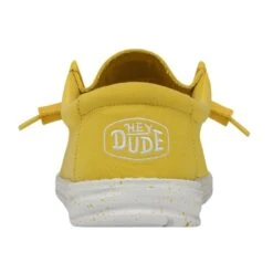 Wally Slub Canvas - Empire Yellow -Heydude Store 40009 76I WALLYSLUBCANVAS EMPIREYELLOW LEFTBACK