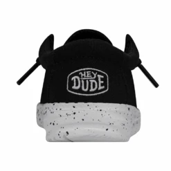 Heydude Hey Dude Wally Toddler Slub Canvas Black -Heydude Store 40029 001 WALLYTODDLERSLUBCANVAS BLACK RIGHTBACK