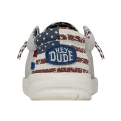 Wally Toddler Patriotic - Off White Patriotic -Heydude Store 40031 1K1 WALLYTODDLERPATRIOTIC OFFWHITEPATRIOTIC LEFTBACK