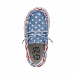 Heydude Hey Dude Wally Toddler Patriotic Stars & Stripes 12 Heydude Hey Dude Wally Toddler Patriotic Stars & Stripes -Heydude Store 40031 9C8 WALLYTODDLERPATRIOTIC STARSANDSTRIPES LEFTTOP