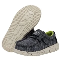 Wally Toddler Stretch - Navy Speckle -Heydude Store 40035 4MP WALLYTODDLERSTRETCH NAVYSPECKLE PAIRBOTTOM