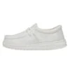 Wally Youth Slub Canvas - White -Heydude Store 40044 100 WALLYYOUTHSLUBCANVAS WHITE LEFTSIDE