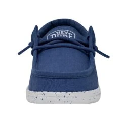 Wally Youth Slub Canvas - True Blue -Heydude Store 40044 428 WALLYYOUTHSLUBCANVAS TRUEBLUE LEFTFRONT