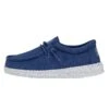 Wally Youth Slub Canvas - True Blue 1 Wally Youth Slub Canvas - True Blue -Heydude Store 40044 428 WALLYYOUTHSLUBCANVAS TRUEBLUE LEFTSIDE