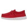 Wally Youth Slub Canvas - Red 2 Wally Youth Slub Canvas - Red -Heydude Store 40044 610 WALLYYOUTHSLUBCANVAS RED LEFTSIDE