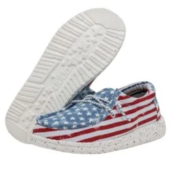 Wally Youth Patriotic - Stars And Stripes -Heydude Store 40046 9C8 WALLYYOUTHPATRIOTIC STARSANDSTRIPES PAIRBOTTOM
