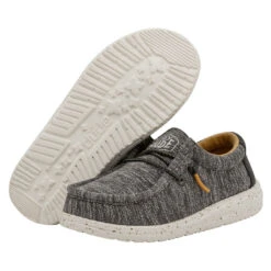 Wally Youth Stretch - Taupe -Heydude Store 40050 214 WALLY YOUTH STRETCH TAUPE LEFT 3