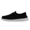 Wendy Slub Canvas - Black 2 Wendy Slub Canvas - Black -Heydude Store 40063 001 WENDY SLUB CANVAS BLACK LEFT 1