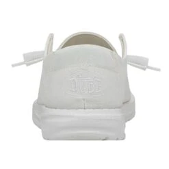 Wendy Slub Canvas - White -Heydude Store 40063 100 WENDY SLUB CANVAS WHITE LEFT 5
