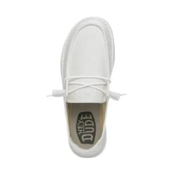 Wendy Slub Canvas - White -Heydude Store 40063 100 WENDY SLUB CANVAS WHITE LEFT 6