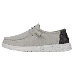 Heydude Hey Dude Wendy Woven Light Grey -Heydude Store 40098 007 WENDYWOVEN LIGHTGREY LEFTSIDE