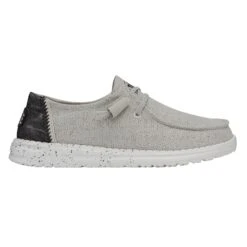 Heydude Hey Dude Wendy Woven Light Grey -Heydude Store 40098 007 WENDYWOVEN LIGHTGREY RIGHTSIDE