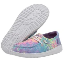 Wendy Youth - Cat Flow Leopard -Heydude Store 40106 9BW WENDY YOUTH CAT FLOW LEOPARD LEFT 3