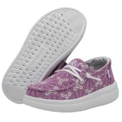 Wendy Youth Rise Eyelet - Violet -Heydude Store 40108 508 WENDY YOUTH RISE EYELET VIOLET LEFT 3