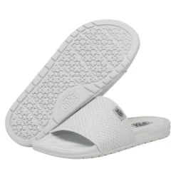 Chandler Knit - White Silver -Heydude Store 40114 1LD CHANDLERKNIT WHITESILVER PAIRBOTTOM