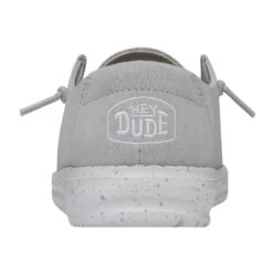Wendy Youth Slub Canvas - Light Grey -Heydude Store 40143 007 WENDYYOUTHSLUBCANVAS LIGHTGREY LEFTBACK 1