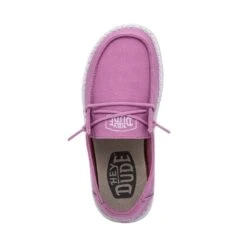 Wendy Youth Slub Canvas - Violet -Heydude Store 40143 508 WENDY YOUTH SLUB CANVAS VIOLET LEFT 6
