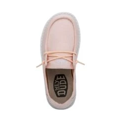 Wendy Youth Slub Canvas - Pink 13 Wendy Youth Slub Canvas - Pink -Heydude Store 40143 680 WENDY YOUTH SLUB CANVAS PINK LEFT 6