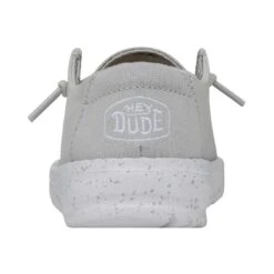 Wendy Toddler Slub Canvas - Light Grey 12 Wendy Toddler Slub Canvas - Light Grey -Heydude Store 40144 007 WENDYTODDLERSLUBCANVAS LIGHTGREY LEFTBACK