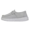 Wendy Toddler Slub Canvas - Light Grey -Heydude Store 40144 007 WENDYTODDLERSLUBCANVAS LIGHTGREY LEFTSIDE