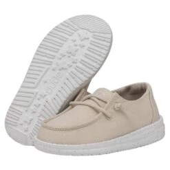 Wendy Toddler Slub Canvas - Natural -Heydude Store 40144 106 WENDYTODDLERSLUBCANVAS NATURAL PAIRBOTTOM