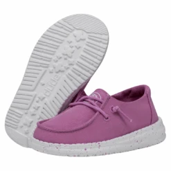 Heydude Hey Dude Wendy Toddler Slub Violet -Heydude Store 40144 508 WENDYTODDLERSLUBCANVAS VIOLET PAIRBOTTOM
