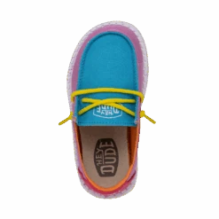 Heydude Hey Dude Wendy Toddler Slub Color Block 17 Heydude Hey Dude Wendy Toddler Slub Color Block -Heydude Store 40144 9CI WENDYTODDLERSLUBCANVAS COLORBLOCK LEFTTOP