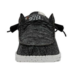 Wally Sox Stitch Wide - Black White -Heydude Store 40161 0YH WALLYSOXSTITCH BLACKWHITE LEFTFRONT 1