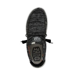 Wally Sox Stitch Wide - Black White -Heydude Store 40161 0YH WALLYSOXSTITCH BLACKWHITE LEFTTOP 1