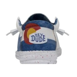 Wally Colorado Watercolor - White -Heydude Store 40382 100 WALLYCOLORADOWATERCOLOR WHITE LEFTBACK