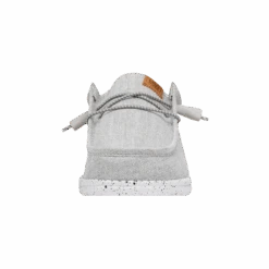 Wally Washed Canvas - Light Grey -Heydude Store FW23 M 40296 007 WALLY WASHED CANVAS LIGHT GREY LEFT FRONT