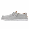 Wally Washed Canvas - Light Grey 1 Wally Washed Canvas - Light Grey -Heydude Store FW23 M 40296 007 WALLY WASHED CANVAS LIGHT GREY LEFT PROFILE