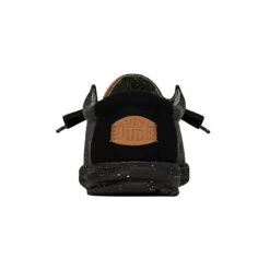 Wally Washed Canvas - Black/Black -Heydude Store FW23 M 40296 060 WALLY WASHED CANVAS BLACK BLACK LEFT BACK