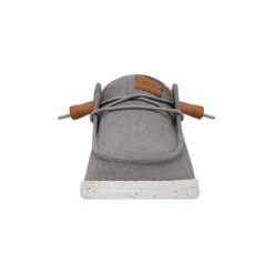 Wendy Washed Canvas - Grey -Heydude Store FW23 W 40297 030 WENDY WASHED CANVAS GREY LEFT FRONT