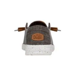 Wendy Washed Canvas - Grey -Heydude Store FW23 W 40297 030 WENDY WASHED CANVAS GREY RIGHT BACK