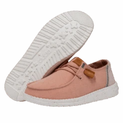 Wendy Washed Canvas - Rose Dust -Heydude Store FW23 W 40297 6WK WENDY WASHED CANVAS ROSE CLOUD LEFT PAIROUTSOLE