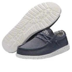 Heydude Hey Dude Wally Chambray Navy -Heydude Store chamblue3