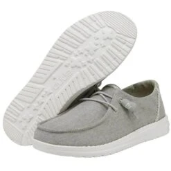 Heydude Hey Dude Youth Wendy Chambray Braid Grey Shoe 11 Heydude Hey Dude Youth Wendy Chambray Braid Grey Shoe -Heydude Store girls hey dude wendy chambray slip on sneaker 130123327 grey bottom top 70625.1652906091